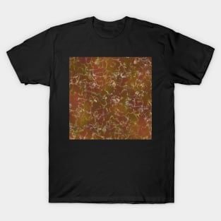 Brown marble stone with gold veins T-Shirt